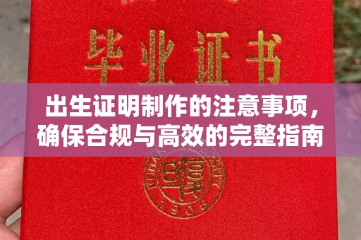 芳苑出生证明制作的注意事项，确保合规与高效的完整指南