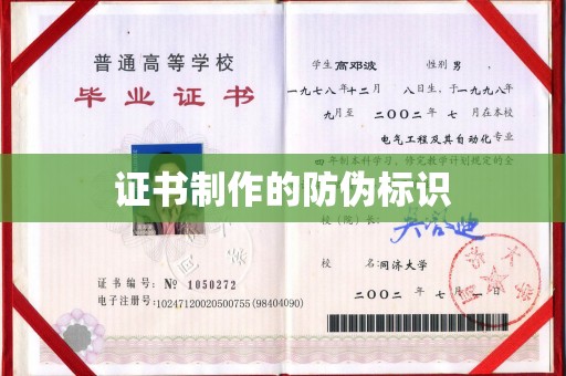 芳苑证书制作的防伪标识